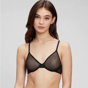GAPBODY Sz 36C Sheer Semi-Demi Underwire Adjustable  Straps Supportive Bra NEW